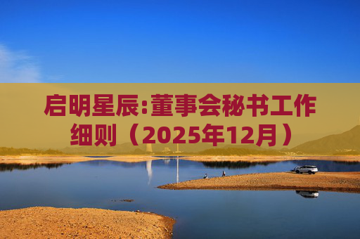 启明星辰:董事会秘书工作细则(2025年12月)