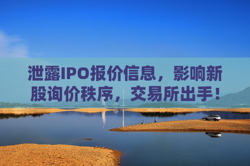 泄露IPO报价信息，影响新股询价秩序，交易所出手！