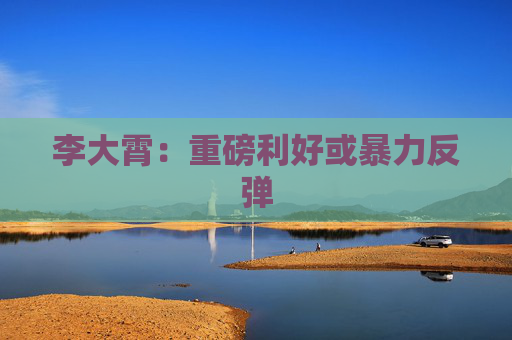 李大霄：重磅利好或暴力反弹
