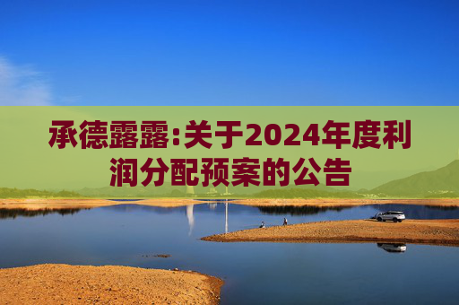 承德露露:关于2024年度利润分配预案的公告  第1张