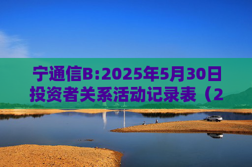 宁通信B:2025年5月30日投资者关系活动记录表（2024年度网上业绩说明会）