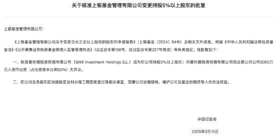 上银基金20%股权花落西班牙桑坦德:管理规模三年增长98%,3.39亿元挂牌价悬念待解 第2张 上银基金20%股权花落西班牙桑坦德:管理规模三年增长98%,3.39亿元挂牌价悬念待解 第2张